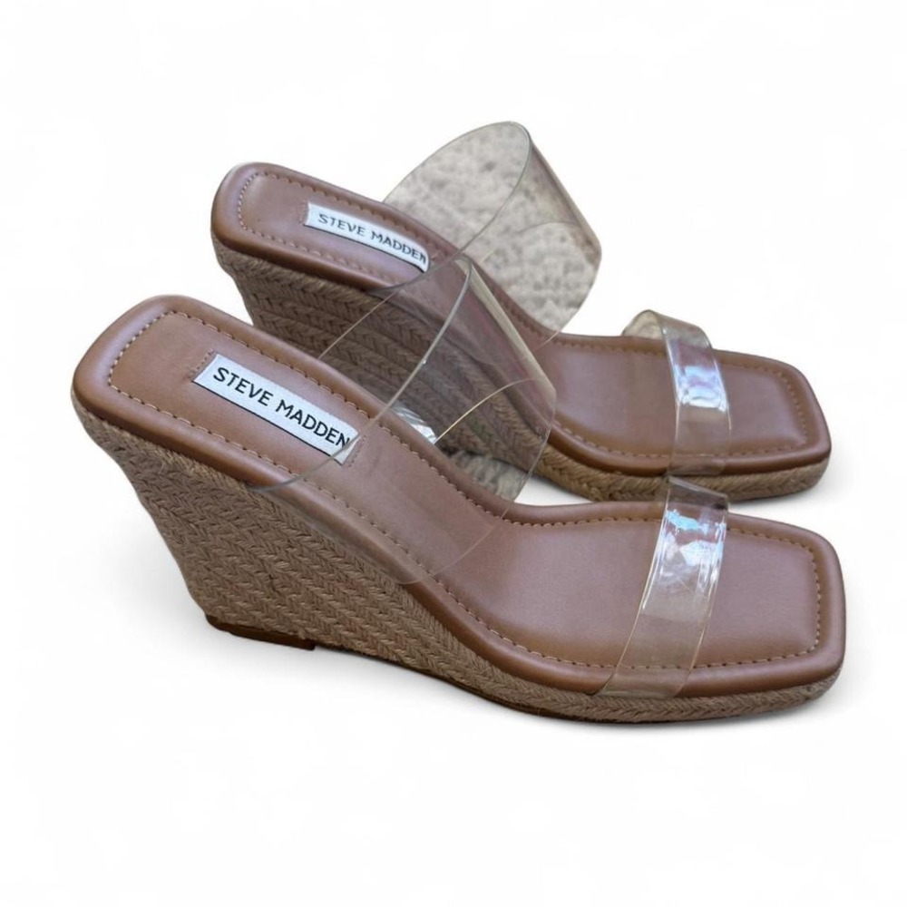 Steve Madden Clear Strap Wedges
